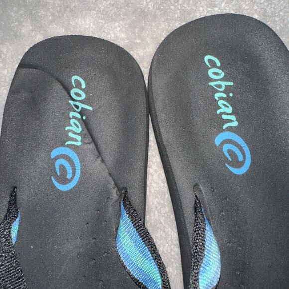 Women Cobian Skinny Bounce Flip Flop Sandal Black Arch Support Cushioned Size 8 - Picture 3 of 6